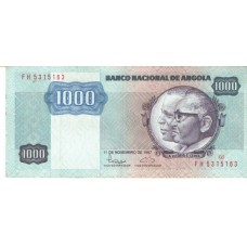 Cédula 1000 Kwanzas Angola Série FH5315163