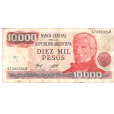 Cédula 10000 Pesos Argentina  87303026D