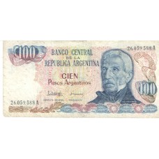 Cédula 100 pesos Serie 26059588A Argentina