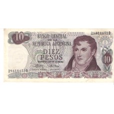 Cédula 10 Pesos  Argentina Serie 29618653D