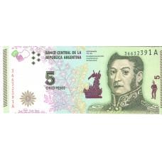 Cédula 5 Pesos Argentina FE