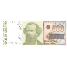Cédula 500 Australes Argentina FE 