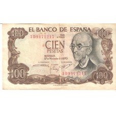 Cédula 100 Pesetas Espanha Série 3D9171217