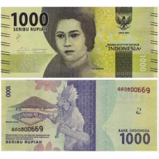 Cédula 1000 Rupees 2016 Indonésia FE