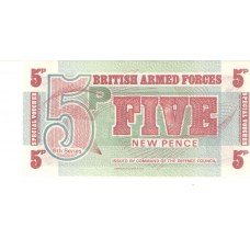 Cédula 5 New Pence British Armed Forces