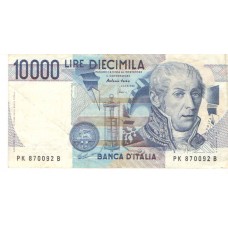 Cédula 10000 Lire Itália Série PK870092B
