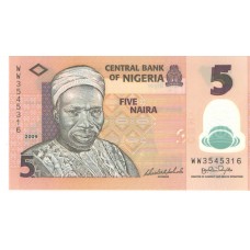 Cédula 5 Naira 2009 Nigeria FE 