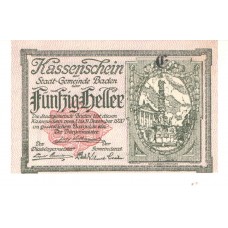 Cédula Alemanha NotgGeld  Austria Alemã 50 Heller 681