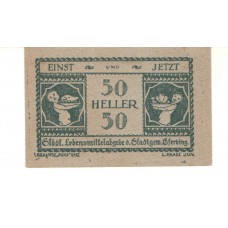 Cédula Alemanha NotgGeld  Austria Alemã 50 Heller 707