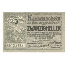 Cédula Alemanha NotgGeld  Austria Alemã 20 Heller 705