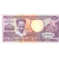 Cédula 100 Gulden 1986 Suriname FE
