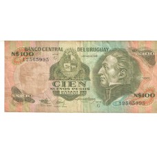 Cédula 100 Pesos Pesos Uruguay Série 12565995