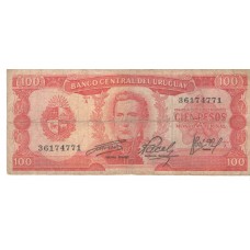 Cédula 100 Pesos Pesos Uruguay Série 36174771