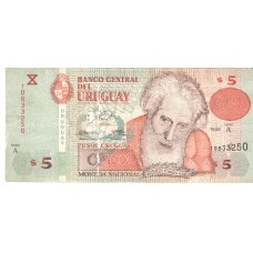 Cédula 5 Pesos Uruguai MBC/Sob Serie 10833250