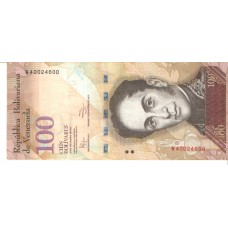 Cédula 100 Bolívares  Venezuela SOB 2012