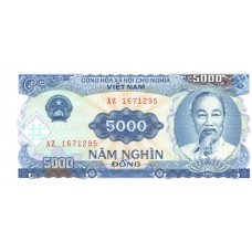 Cédula 5000 Dong Vietnã 1991 FE