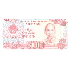 Cédula 500 Dong Vietnã Série 1988 FE