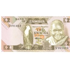 Cédula 2 Kwacha Zâmbia FE