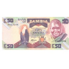 Cédula 50 Kwacha Zâmbia FE