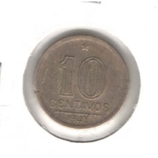 Moeda 10 Centavos 1943 Níquel Rosa ls1604