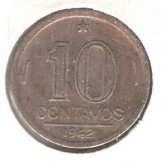 Moeda 10 Centavos 1942 Niquel Rosa - ls1616