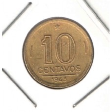 Moeda 10 Centavos 1943 - V179  ls1456