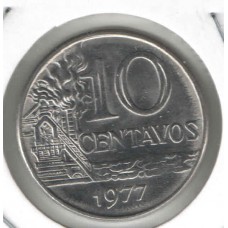 Moeda 10 Centavos 1977 SOB ls1250 