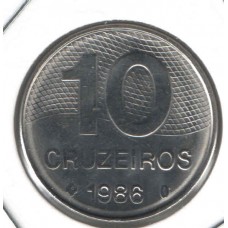 Moeda 10 Cruzeiros 1986 FC ls1386