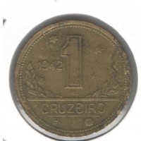 Moeda 1 Cruzeiro 1942 ls1609