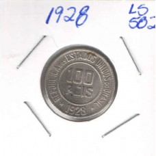 Moeda 100 Réis 1928 LS587
