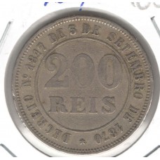 Moeda 200 Réis 1871 ls1809