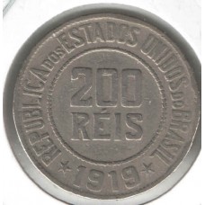 Moeda 200 Réis 1919 V091 ls1265