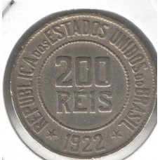 Moeda 200 Réis 1922 ls1266