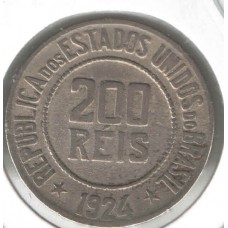 Moeda 200 Réis 1924 ls1264