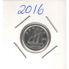 Moeda 10 Cents Canada 2016 ls937