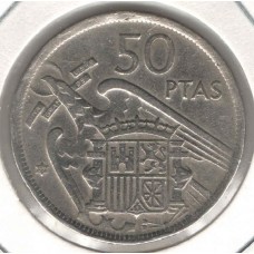 Moeda 50 Ptas 1957 / 59 Espanha ls 713