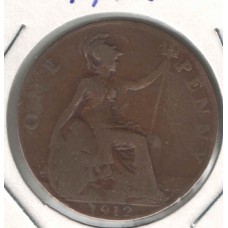 Moeda 1 One Penny 1912 Inglaterra LS1530