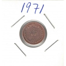 Moeda 1/2 New Penny 1971 Inglaterra