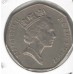 Moeda Fifty Pence 1997 Inglaterra ls1483