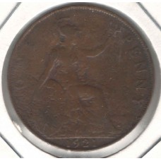 Moeda 1 One Penny 1921 Inglaterra LS1646