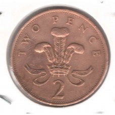 Moeda Two Pence 1985 Inglaterra ls1709