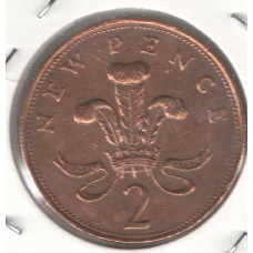 Moeda Two Pence 1971 Inglaterra ls1285