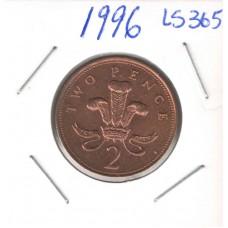 Moeda 2 Pence 1996 Inglaterra