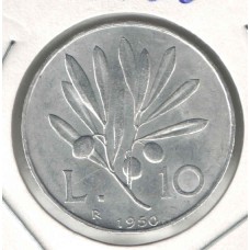 Moeda 10 Liras 1950 - Itália ls1056