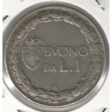 Moeda 1  Lira 1922 - Itália ls1501