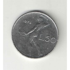 Moeda 50 Liras 1974 - Itália