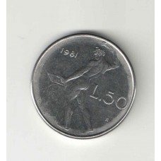 Moeda 50 Liras 1981 - Itália