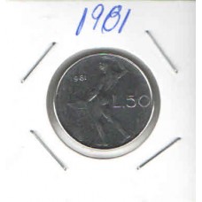 Moeda 50 Liras 1981 - Itália