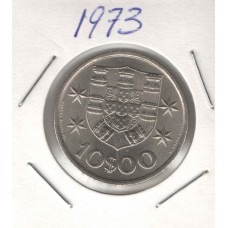 Moeda 10 Escudos 1973 Portugal