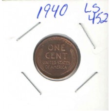 Moeda 1 Cents 1940 USA